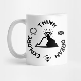 Unleash Your Inner Explorer: Think, Dream, Explore Mug